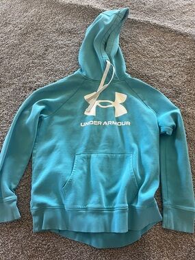 Under Armour Aqua Pullover Hoodie with White Logo